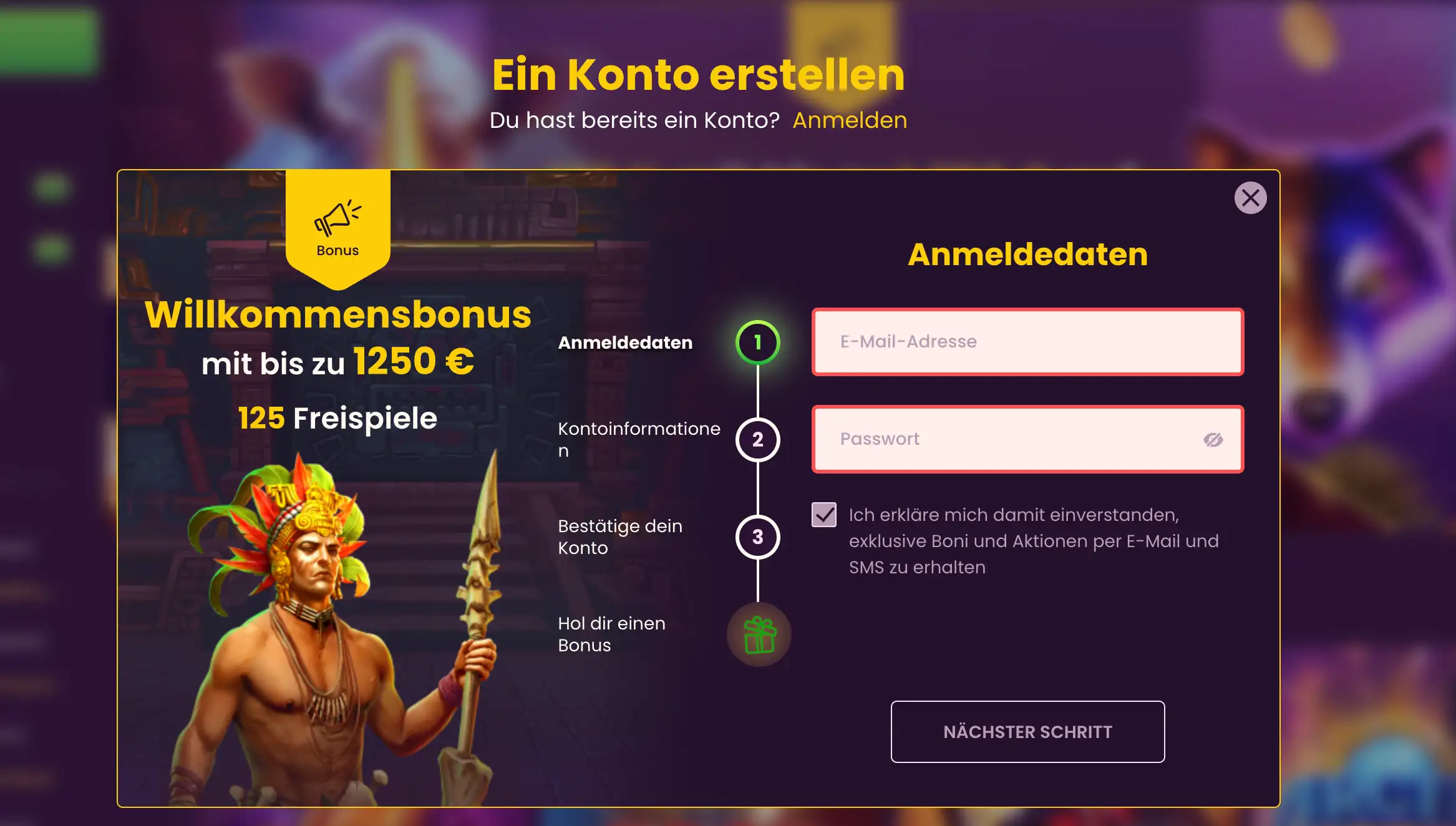 bizzo casino login